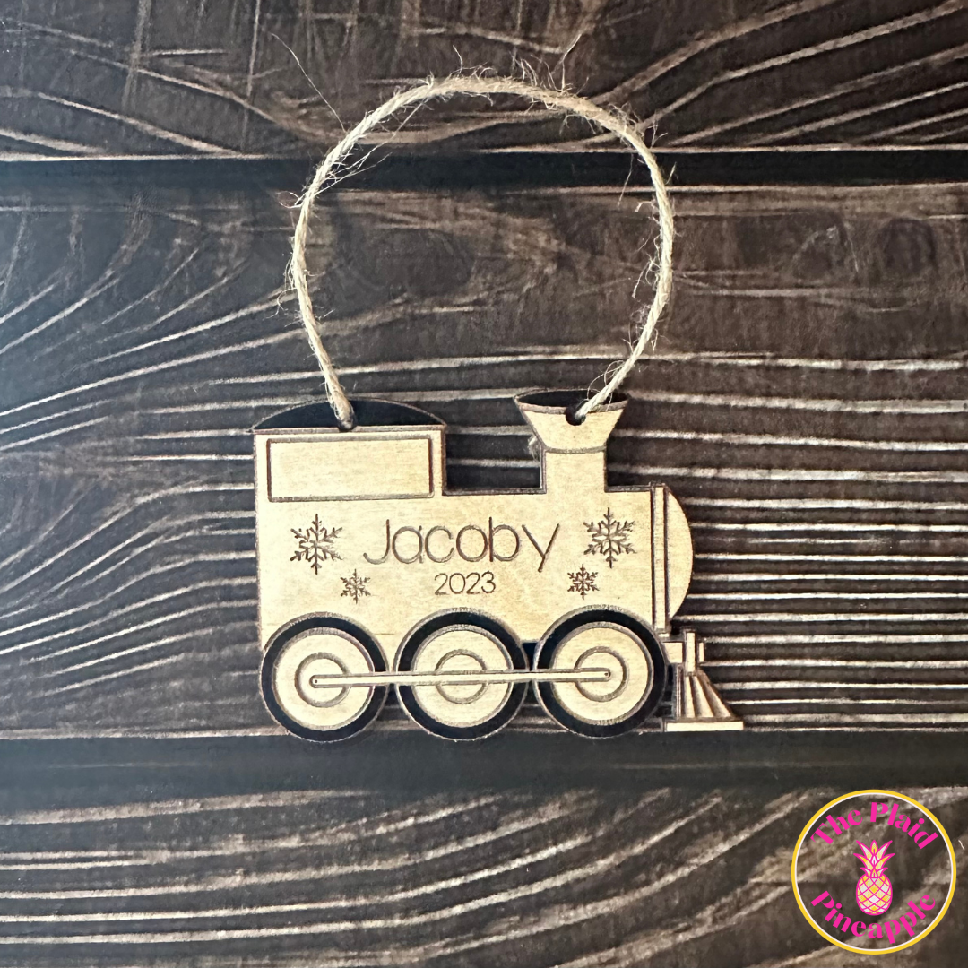 Personalized Train Ornament