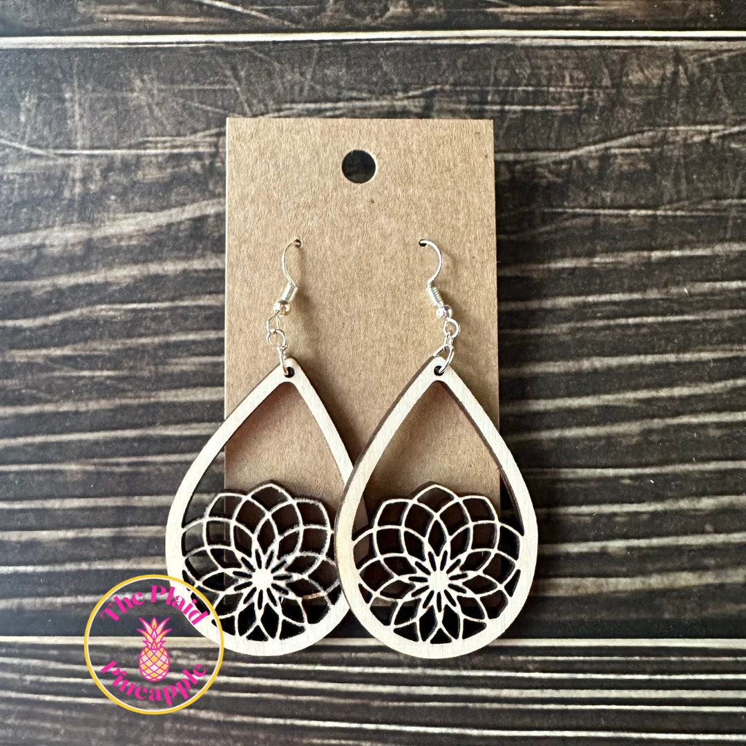 Earrings - Teardrop Floral