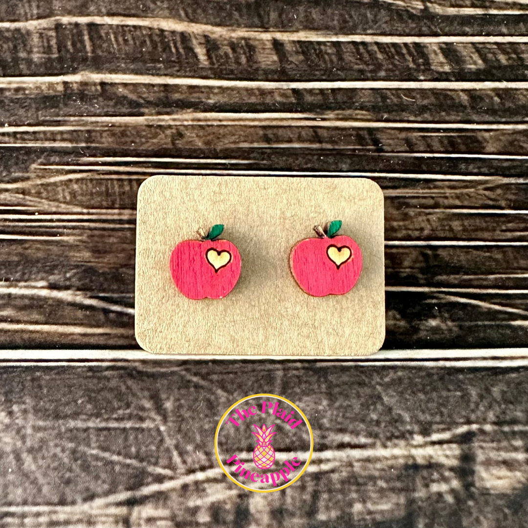 Earrings - Apples