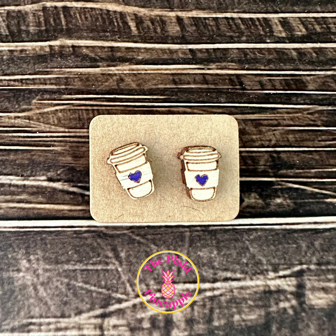 Earrings - Coffee Cups