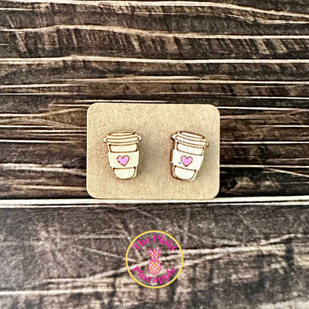 Earrings - Coffee Cups
