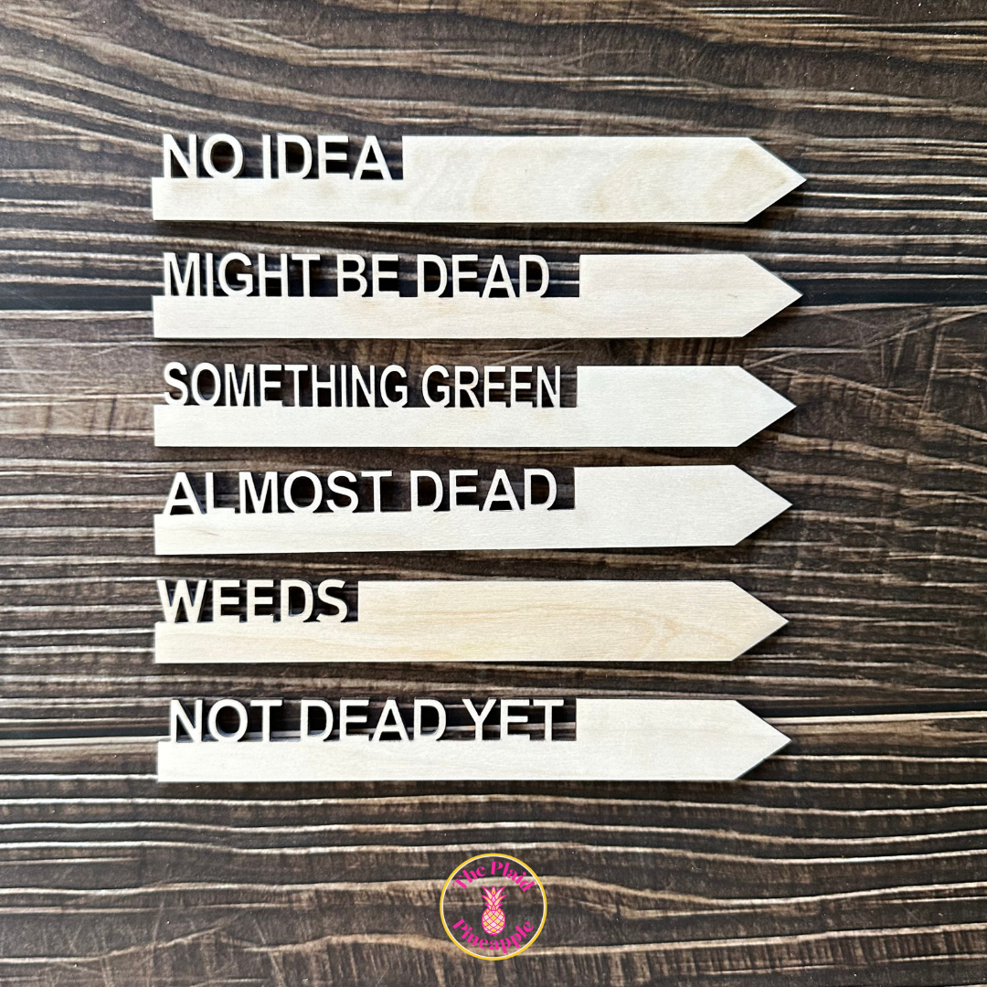 Wooden Garden Markers - Snarky
