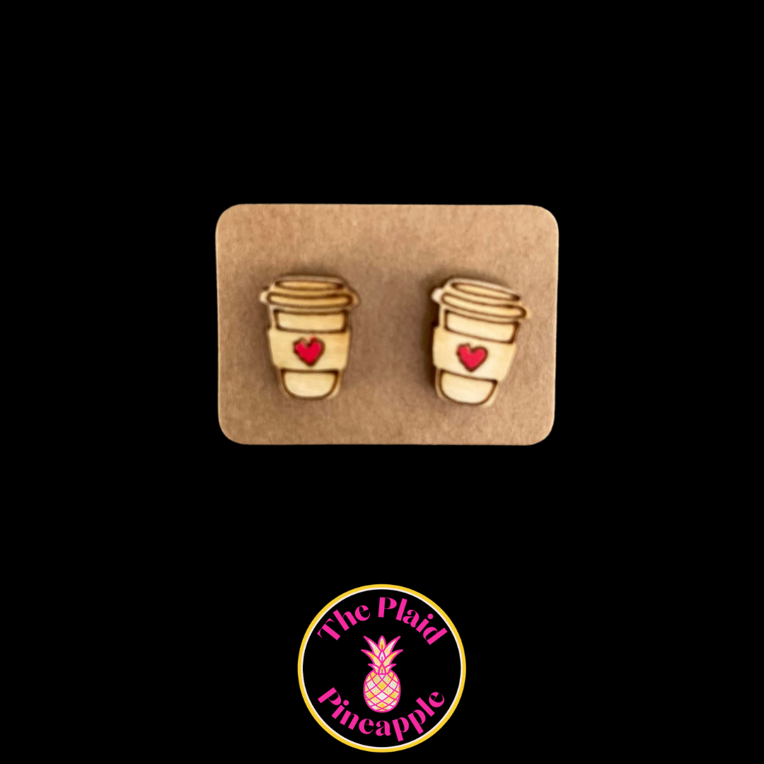 Earrings - Coffee Cups