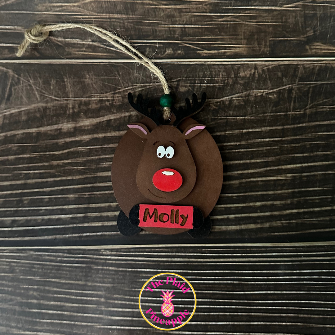 Personalized Reindeer Ornament