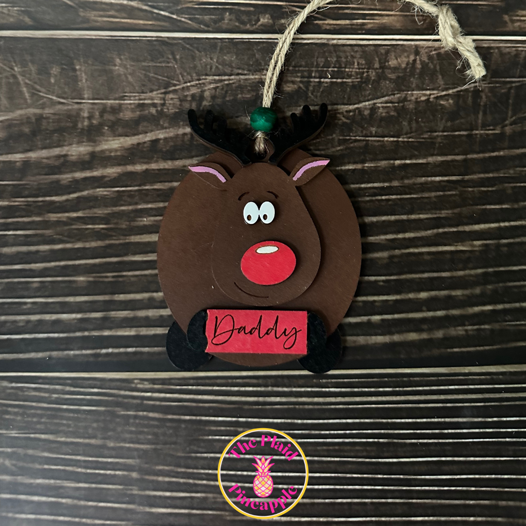 Personalized Reindeer Ornament
