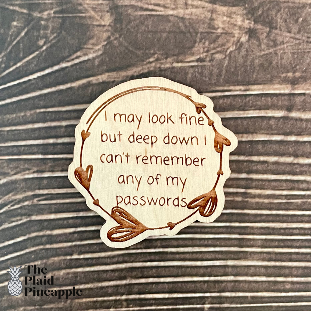 Wooden Magnet - Passwords