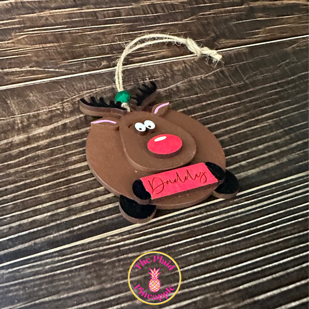 Personalized Reindeer Ornament