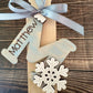 Stitched Snowflake Alphabet Ornament