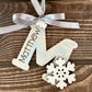 Stitched Snowflake Alphabet Ornament