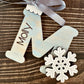 Stitched Snowflake Alphabet Ornament