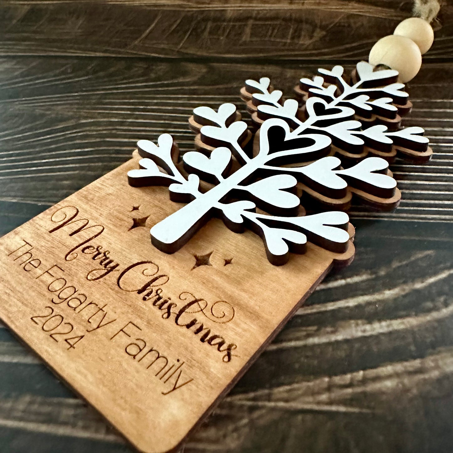 Personalized Layered Tree Ornament