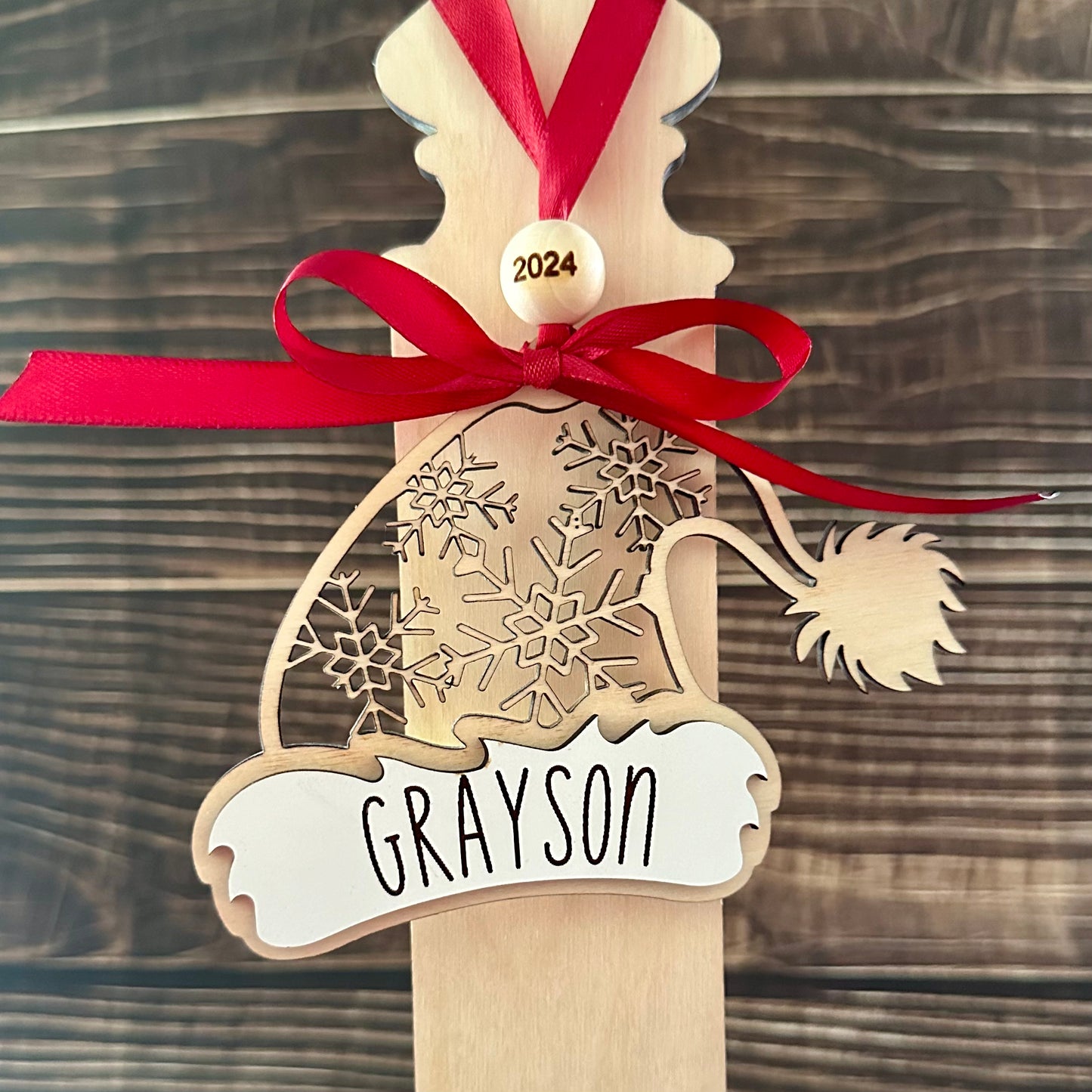 Personalized Santa Hat Ornament