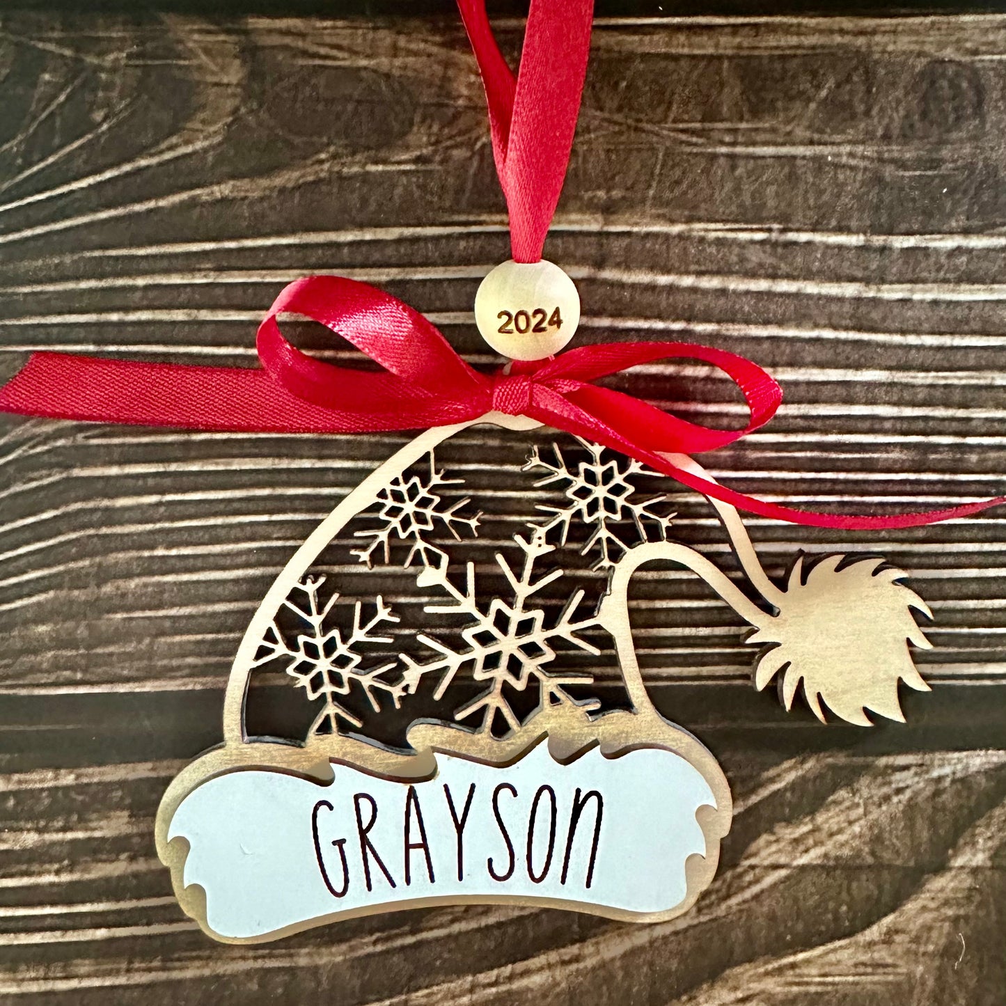 Personalized Santa Hat Ornament