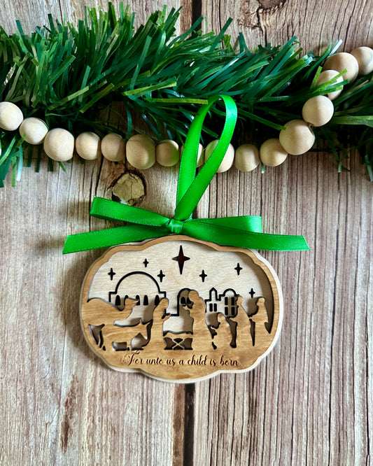 Skyline Nativity Ornament