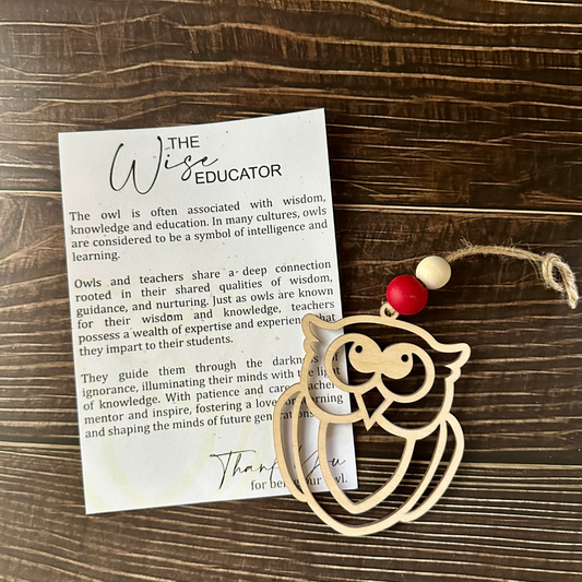 Wise Educator Owl Ornament