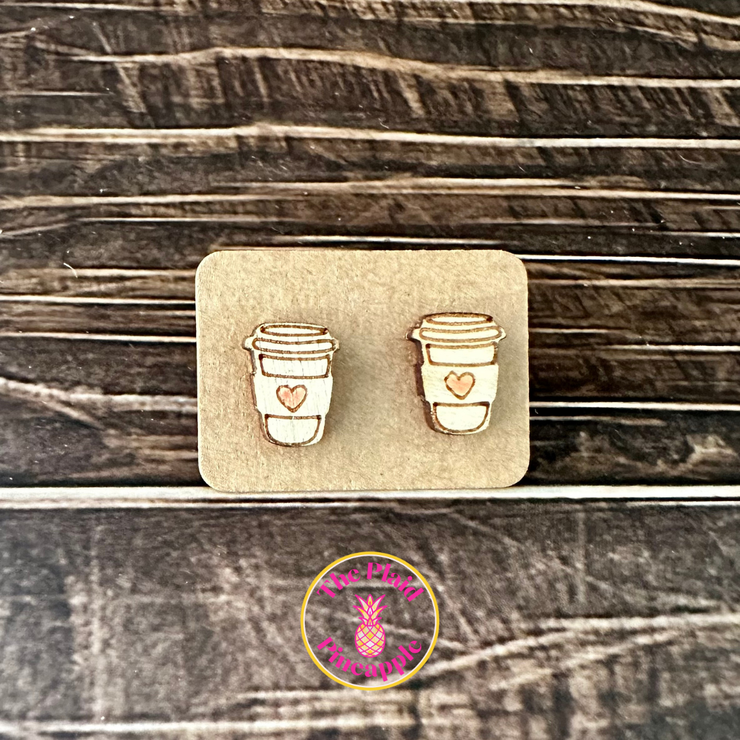 Earrings - Coffee Cups