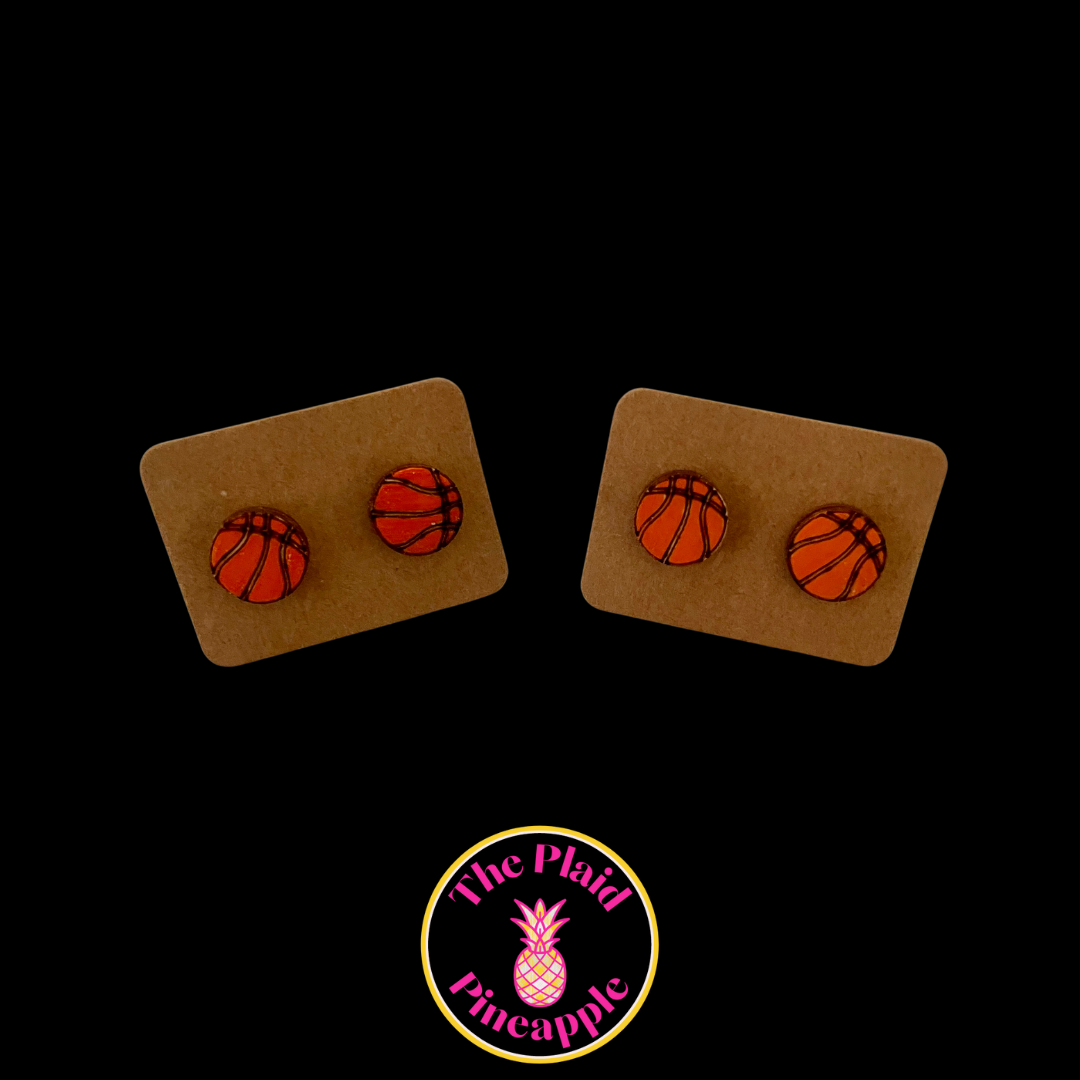 Earrings - Basketball